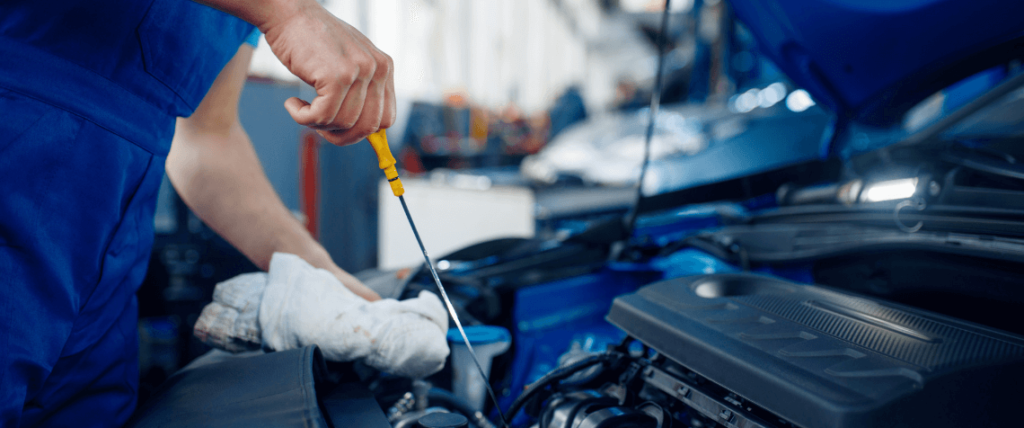 car repairing with screwdriver