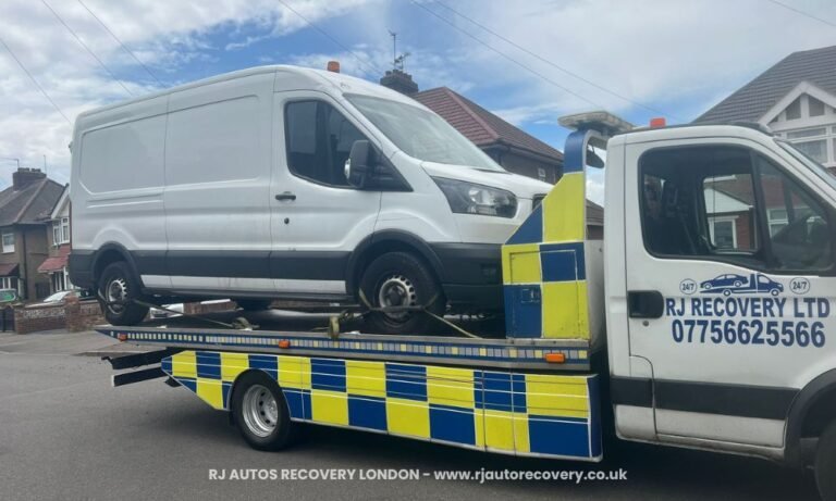 vehicle recovery on truck in london